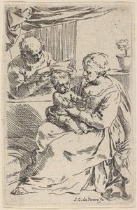 De Heilige Familie door Simone Cantarini
