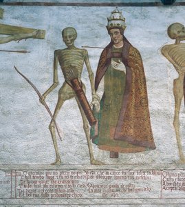 Dood vraagt de paus om te dansen (detail)