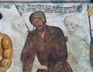 De dood met de kreupele man (detail)