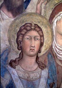 Maesta: misschien St. Michael door Simone Martini