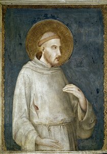 Sint Franciscus van Assisi (detail) door Simone Martini