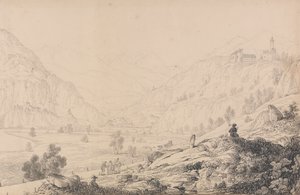 Album van 30 Uitzichten in de Tirol en Italië: Kastelen van Wafenstein [?], Sprechenstein en Reifenstein enkele mijlen van de Brenner, 27 Okt. 1840