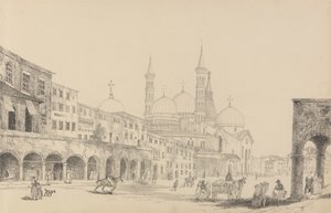 Album van 30 Zichten in Tirol en Italië: Kerk van Sint Antonio - Padua 3.r Nov.r 1840