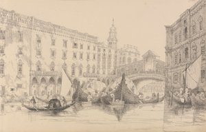 Album van 30 Zichten in de Tirol en Italië: De Rialto - Venetië 8 Nov. 1840