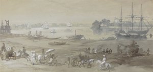 Garden Reach - Calcutta door Sir Charles DOyly