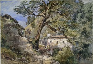 Landour, Mussoorie, 1869 door Sir Charles Walters DOyly