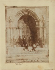 Een Groep Mannen bij de Zuidelijke Ingang van York Minster door Sir David Brewster