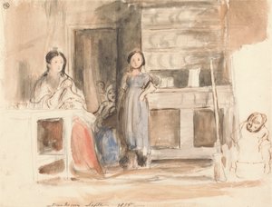 Keukenscène: Dunkerrin, september 1835 door Sir David Wilkie