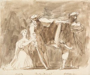 Scène uit Quentin Durward door Sir David Wilkie