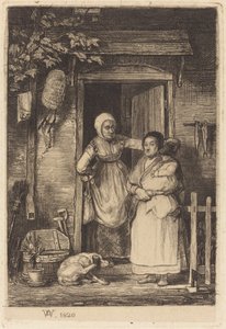 De cottage deur door Sir David Wilkie