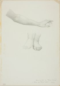 Arm en Voeten, studie voor Spiegel van Venus door Sir Edward Burne Jones