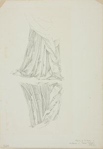 Gedrapeerd figuur en reflectie, studie voor Spiegel van Venus