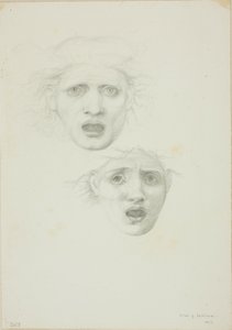Hoofd van Medusa, twee studies voor Rondanini Medusa