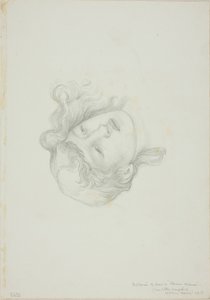 Reflectie van Hoofd, studie voor Spiegel van Venus door Sir Edward Burne Jones