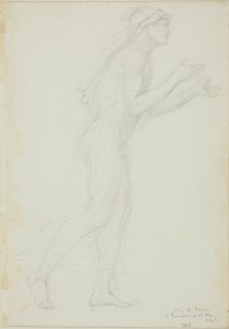 Studie voor Pelgrim in Romaunt of the Rose door Sir Edward Burne Jones