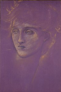 Hoofd van een vrouw door Sir Edward Coley Burne Jones