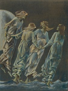 Nimfen van de maan door Sir Edward Coley Burne Jones