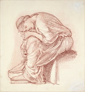 Zittende figuur van een vrouw, eind 19e eeuw