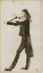 Portret van Niccolò Paganini 1782-1840 door Edwin Landseer