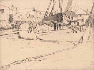 Seine Boten, St. Ives, Cornwall door Sir Frank Short