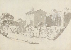 Hermitage Bij Albano door Sir George Howland Beaumont seventh Baronet