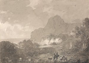 Uitzicht op de Kust van Italië door Sir George Howland Beaumont seventh Baronet