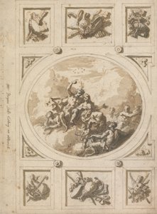 Ontwerp voor een Plafond in Addiscombe: Bacchus en Ariadne door Sir James Thornhill