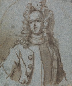 Portret van een man met een pruik