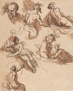 Blad met Klassieke Figurenstudies