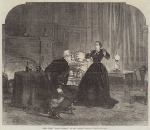 Scène uit Henry Dunbar, in het Olympic Theatre door Sir John Charles Robinson