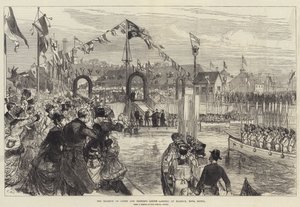 De Markies van Lorne en Prinses Louise landen in Halifax, Nova Scotia