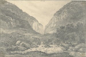 Dal van de Saltina bij Brieg aan de ingang van de Simplon door Sir John Frederick William Herschel