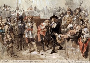 Karel I verlaat Westminster Hall na zijn proces, 1870 door Sir John Gilbert