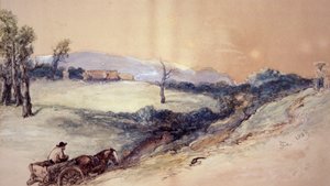 Landschap met Paard en Kar, 1883 door Sir John Gilbert