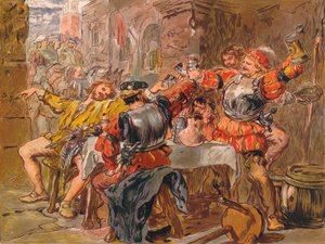 Laat me de Canakin klinken, c1875 door Sir John Gilbert