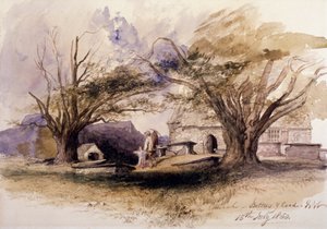 De Kerk, Bettws-y-Coed, 1850, Bettws-y-Coed, Gywnedd, Wales door Sir John Gilbert