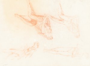 Studies voor "De Wijze en Dwaze Maagden" [recto] door Sir William Blake Richmond