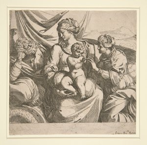Huwelijk van St. Catherine door Sisto Badalocchio