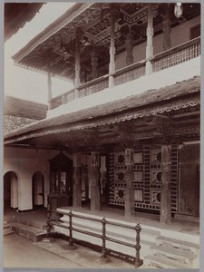 Boeddhistische tempel in Kandy, Ceylon