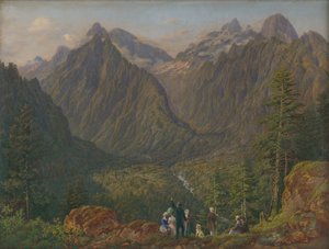 Tatra landschap met figuren