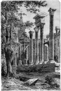Overblijfselen van een Romeins theater in Besançon, Frankrijk, 1882-1884 door Smeeton