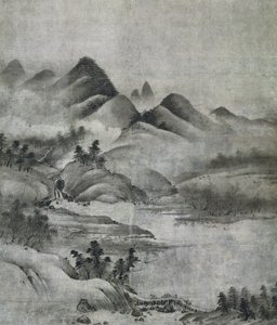 Landschap, 1500-1525 door Soami