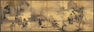 De Acht Onsterfelijken van de Wijnglas, later 1700s door Soga Shohaku
