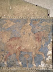 De Heroïsche Rustam, uit Penjikent, eerste helft van de 8e eeuw door Soghdian