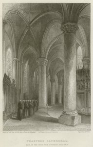 Kathedraal van Chartres, Achterkant van het koor vanuit de noordelijke beuk