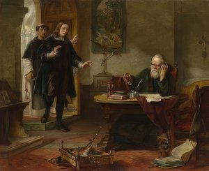 John Milton op bezoek bij Galileo Galilei. 1847