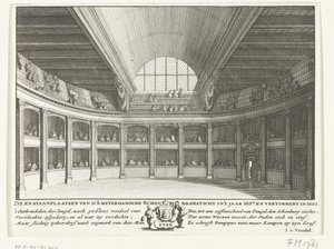 Het Theater van Jacob van Campen gezien vanaf het podium, 1658