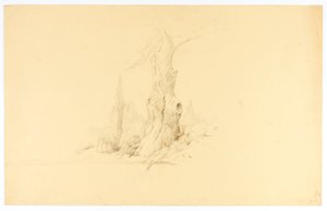 Dode boom en Colt grazen door Solon H. Borglum