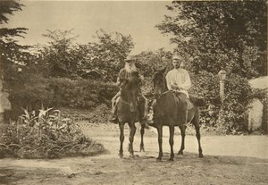Russische auteur Leo Tolstoy rijdt in Yasnaya Polyana, nabij Tula, Rusland