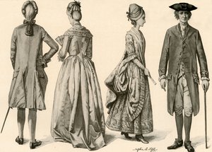 Kleding tijdens het bewind van George III, 1760-1776, 1903, 1937 door Sophie B. Steel